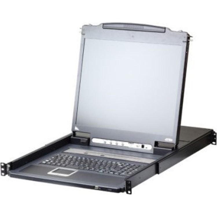Tootefoto - KVM konsool Aten ATEN KVM 8 porti LCD LED 19'' + klaviatuur + puuteplaat USB-PS/2, IP Admin - CL5708IN-ATA-AG