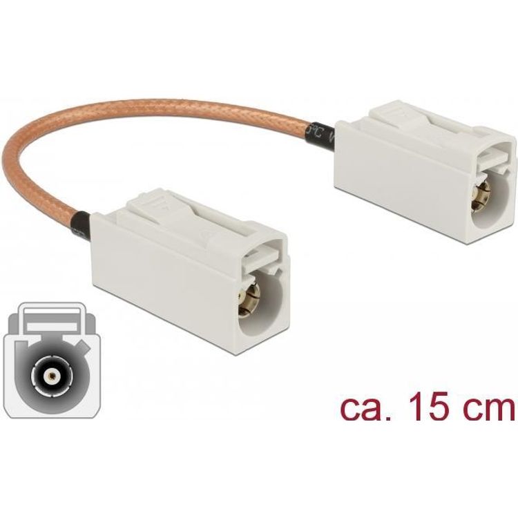 Tootefoto - DeLOCK 89674 koaksiaalkaabel RG-316 0,15 m FAKRA B Pruun, Valge