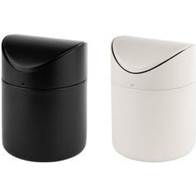 Tootefoto - APS Tisch-Abfallbeh lter, aus Edelstahl, schwarz matt Durchmesser: 120 mm, H he: 170 mm, Volumen: 1,2 Liter, - 1 St ck (40800)