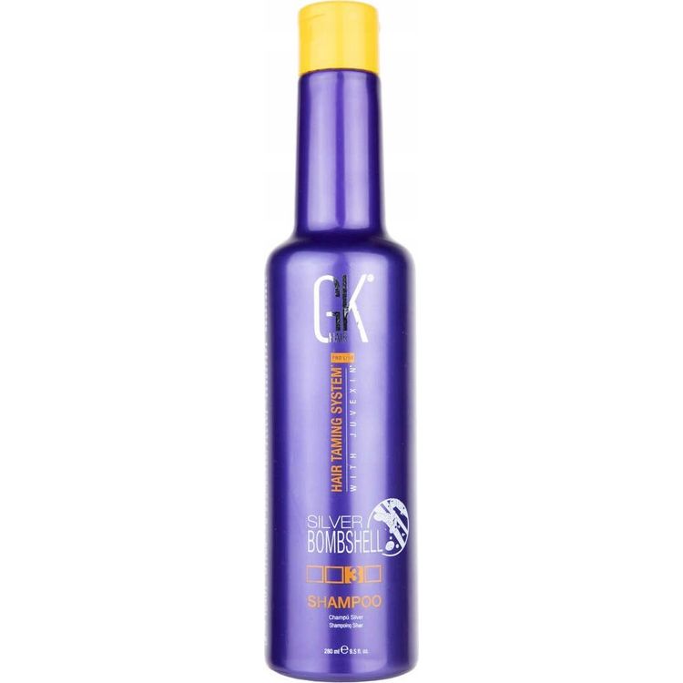 Tootefoto - GK HAIR (Global Keratin) Global Keratin, Silver Bombshell, Juukse ampoon, Kollaste toonide neutraliseerimiseks, 280 ml Naistele