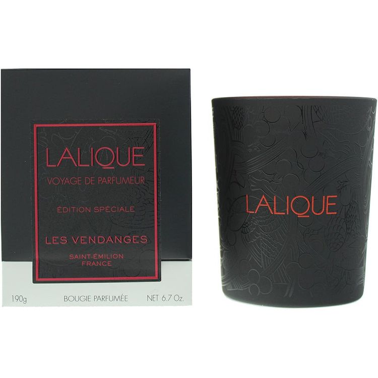Tootefoto - Lalique, Les Vendanges Saint-Emilion France, Woody Fruity, Scented Candle, 190 g Unisex