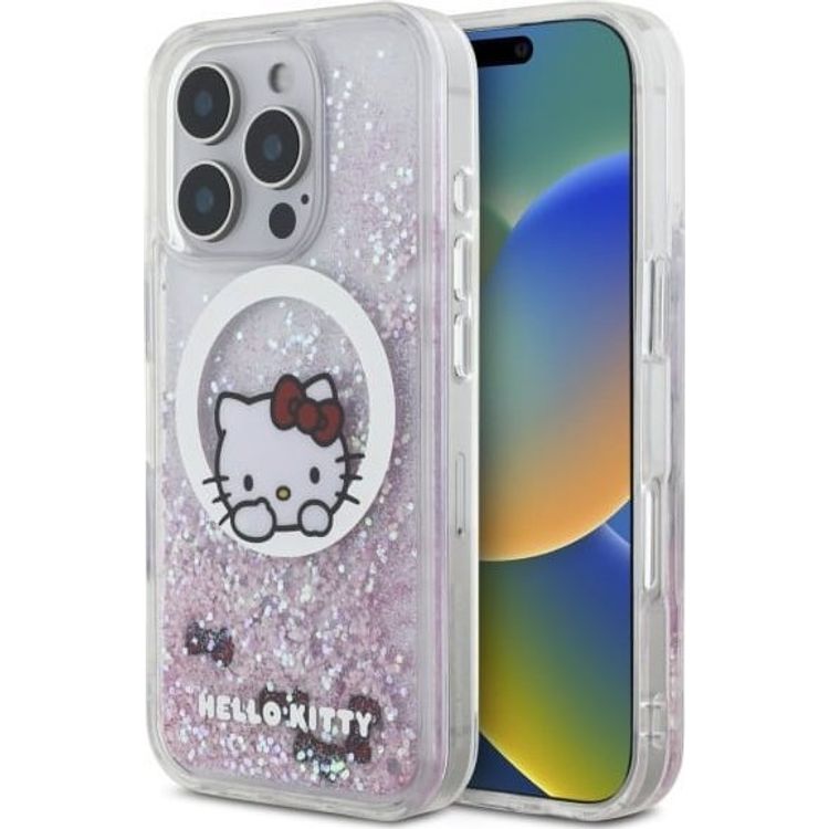Tootefoto - HelloKitty Hello Kitty HKHMP16XLSWKH iPhone 16 Pro Max 6,9" valge/valge k va mbris Vedel Glitter Sweet Kitty vibud MagSafe