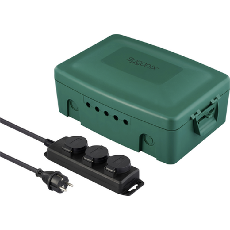 Tootefoto - Sygonix Sy-6797950 Distribution Box 3X Green, Black Child Safety
