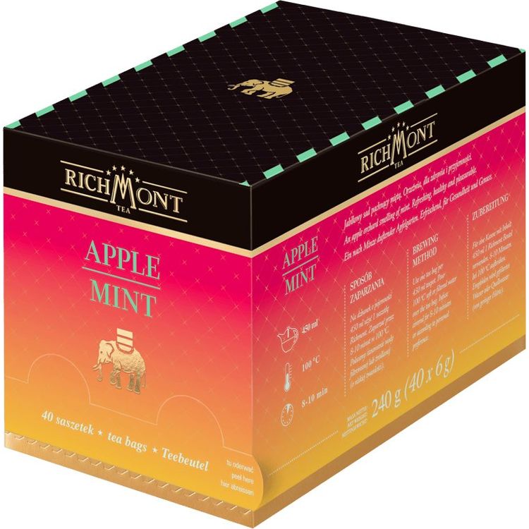 Tootefoto - Herbatka owocowo-zio owa Richmont Apple Mint 40x6g