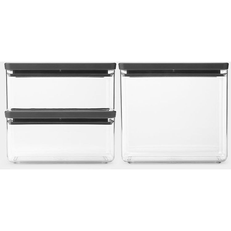 Tootefoto - BRABANTIA storage box set Tasty+ 3 pcs. Dark Grey 230783