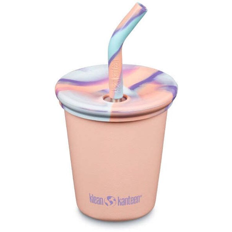 Tootefoto - Klean Kanteen Kid Kanteen Kid Steel Cup (Kid Straw Lid), 296ml/10oz, Super Sonic