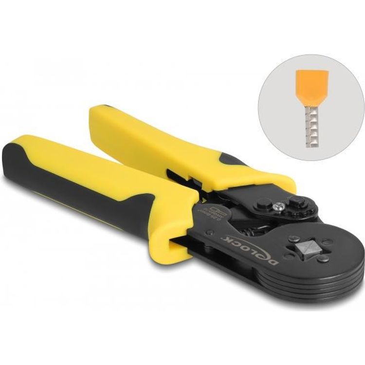 Tootefoto - DeLOCK 90558 kaablitangid Kinnituspress Must, Kollane