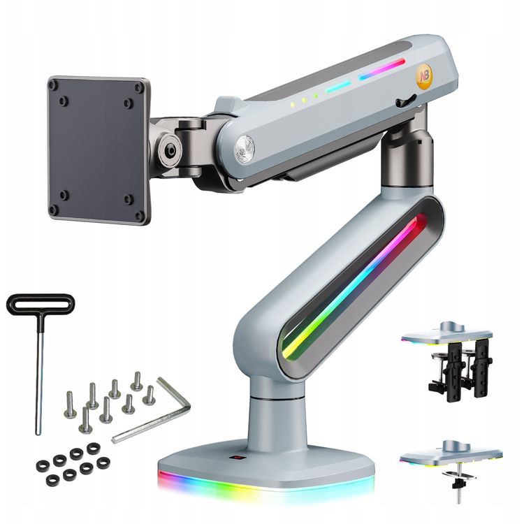 Tootefoto - F6-XV Lake Blue RGB taustvalgustusega, tugev lauakinnitus 32 60-tollistele suurtele monitoridele