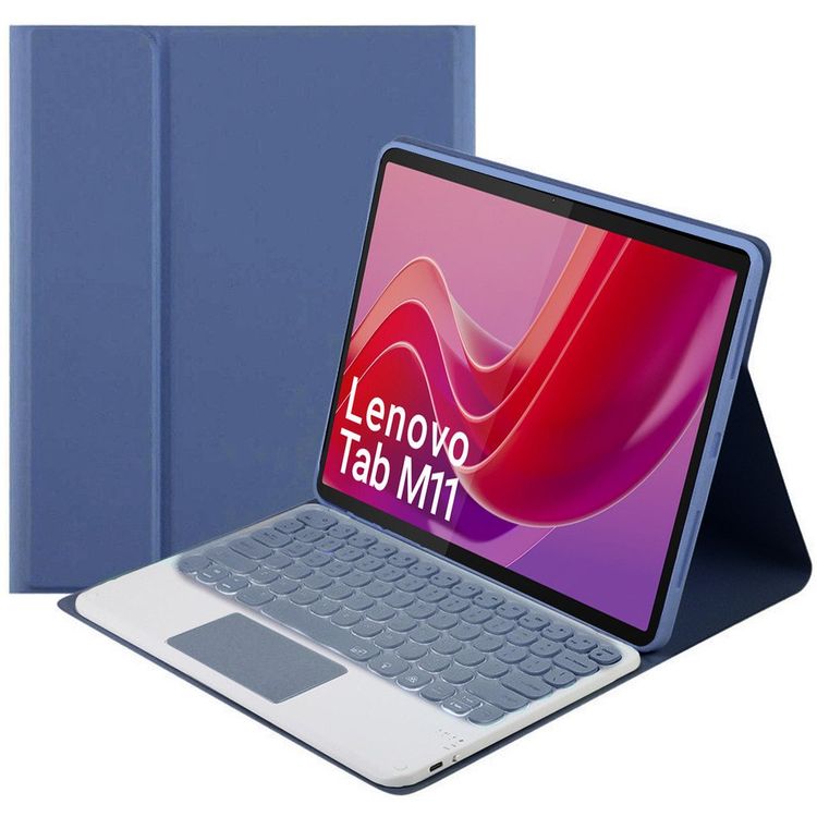 Tootefoto - Bluetoothi puuteplaadi klaviatuuri mbris Lenovo Tab M11 jaoks (lilla)