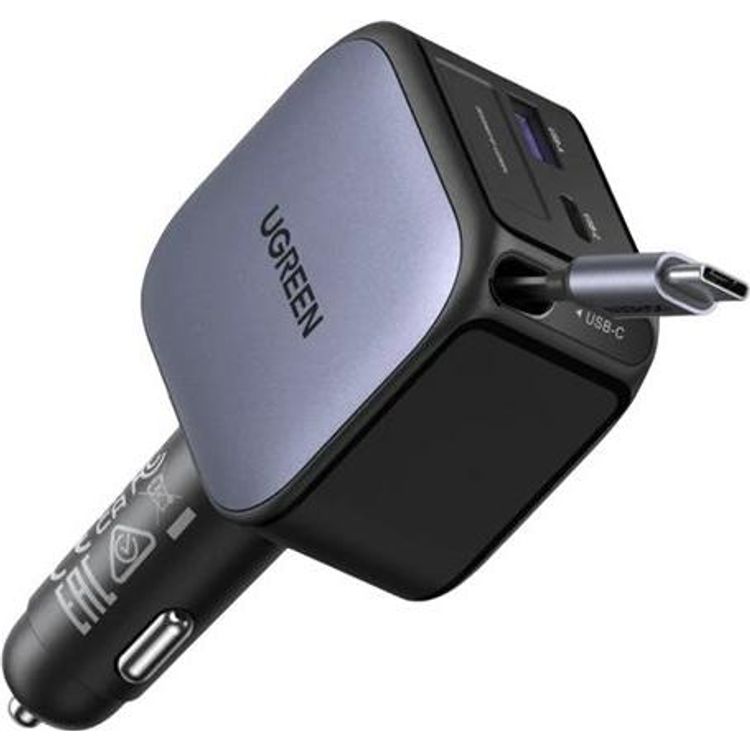 Tootefoto - Ugreen EC602 60W Fast Car Charger with Retractable Cable