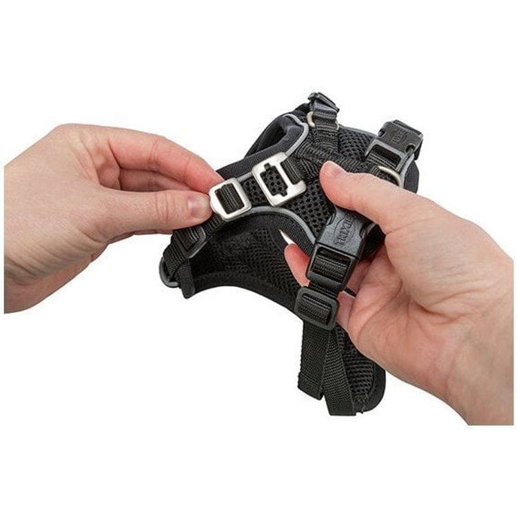 Tootefoto - Premium Flexmesh, traksid, koera jaoks, must, L: 63 CM/25 mm, kohandatud mopside ja buldogide jaoks