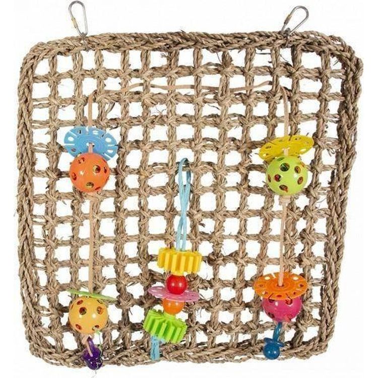 Tootefoto - Duvo+ DUVO+ ZABAWKA DLA PTAK W SIATKA Z TRAWY MORSKIEJ Z ZAWIESZKAMI 41x37cm