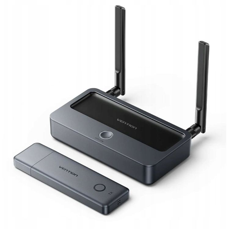 Tootefoto - Juhtmevaba ettev tte HDMI-HDMI + VGA + 3,5 mm TRS + USB-C saatja ja vastuv tja hall