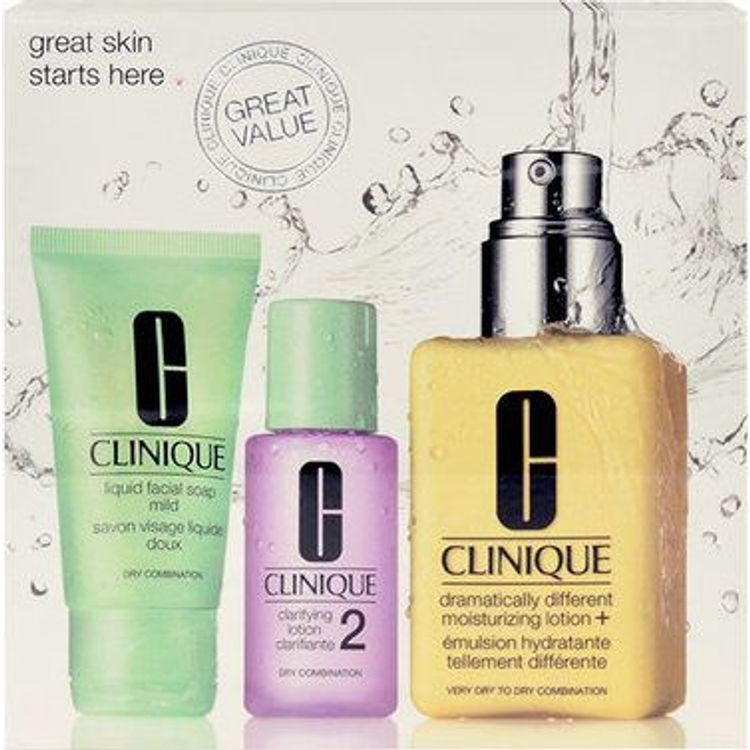 Tootefoto - Clinique Great Skin n opuhastuskomplekt (W) 30 ml + puhastuspiim 30 ml + rritav looduslik niisutav kreem 125 ml