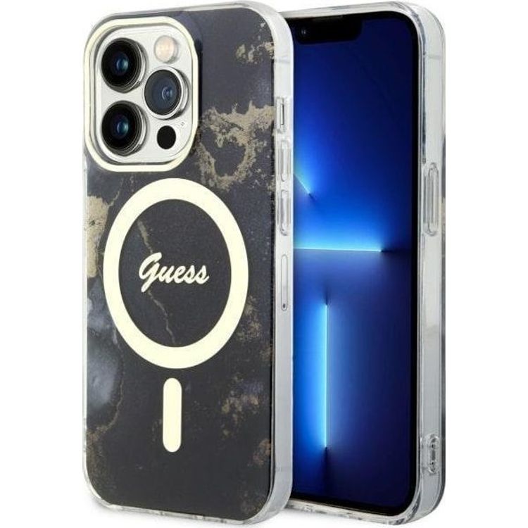 Tootefoto - Guess Guess Golden Marble MagSafe iPhone 14 Pro mbris (must)