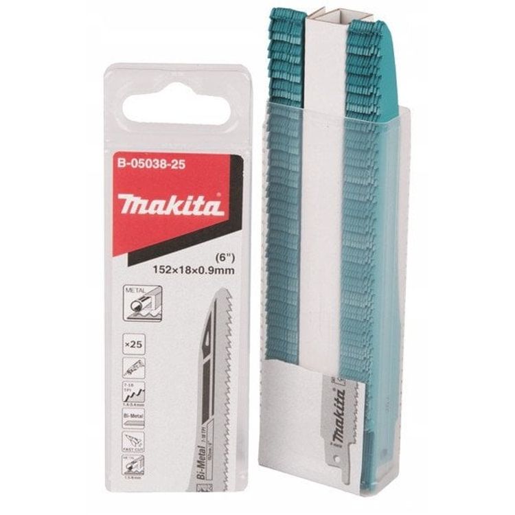 Tootefoto - MAKITA RECIPROCATING SAW BLADE BIM 152x0,9mm /25pcs. METAL, PVC (FAST)