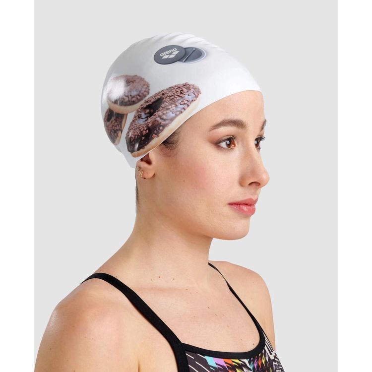 Tootefoto - Arena Swimming Cap Arena Donuts Cap Valge