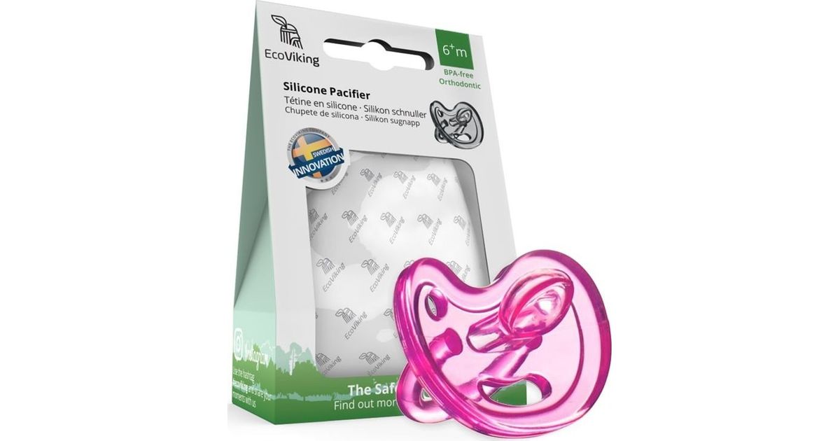 Eco Viking Eco Viking Anatomical Pacifier SILIMED PINK Age 6m + Pacifiers and feeding bottles