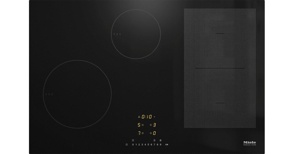 Miele KM 7414 FX Black Builtin 75 cm Zone induction hob 4 zone(s