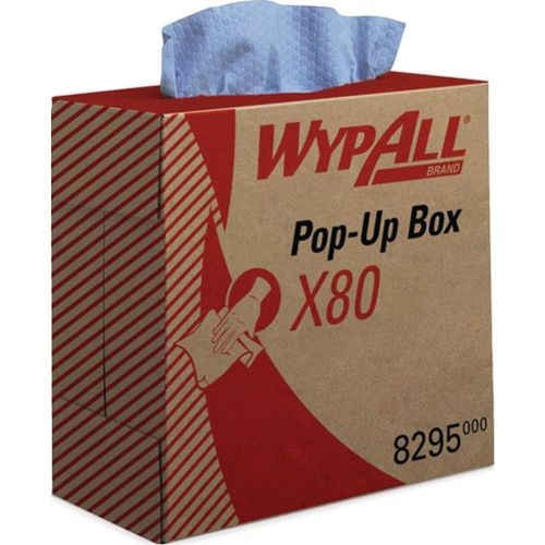KIMBERLYCLARK wipe WypAll® X80 8295 L427xB212ca.mm blue 1ply 5 boxes