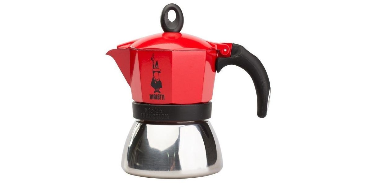 Bialetti Moka induction Moka pot 0.24 L Red, Silver - Espresso machines -  Coffee machines and coffee - Small kitchen appliances - Home appliances -  MT Shop