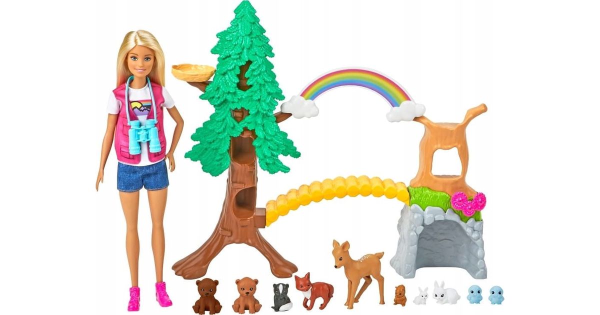 Barbie wilderness guide doll best sale and playset