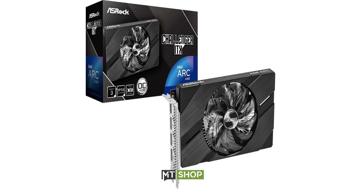 Asrock Challenger Intel Arc A380 Itx 6gb Oc Gddr6 Videokaardid