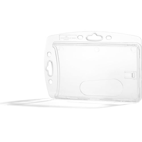 2x Vertikale Ausweishalter Aus Hartplastik – Transparent, Für Doppelte Karten, 10x6 Cm