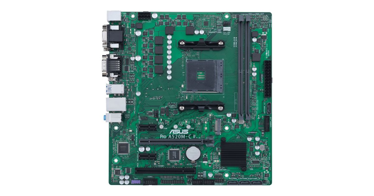 ASUS PRO A520M-C II/CSM Desktop Motherboard - Socket AM4 - mATX - AMD A520