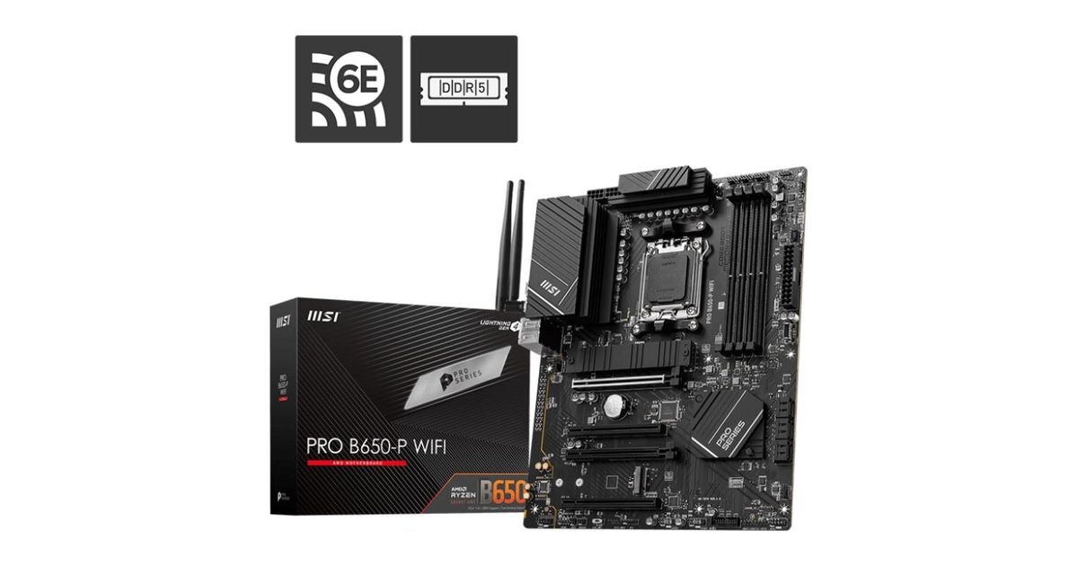 MSI PRO B650-S WIFI Desktop Motherboard - AMD B650 Chipset - Socket AM5 -  ATX 