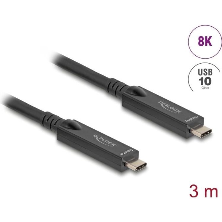 Tootefoto - Delock Aktives Optisches USB-C 8K Video+ Daten+ PD Kabel 3 m (84246)