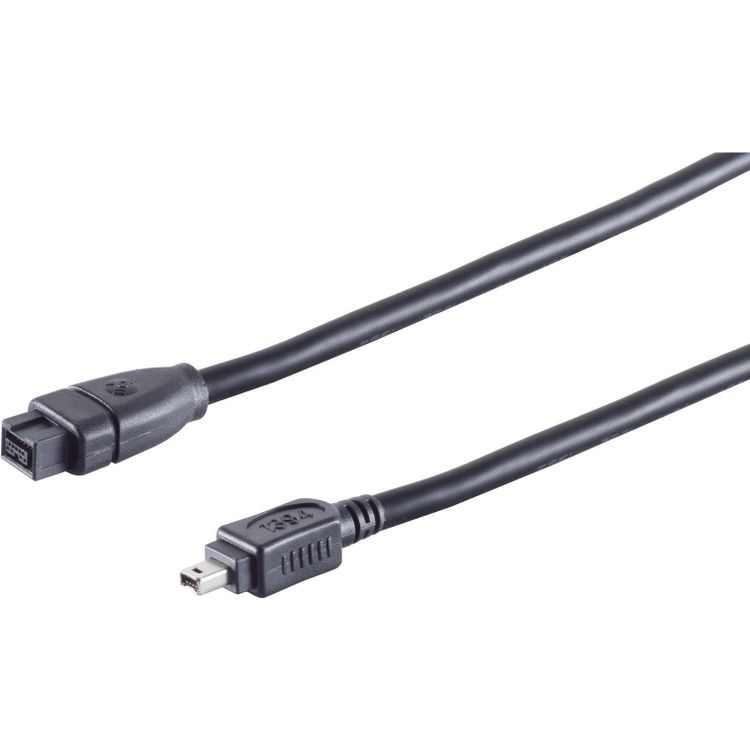 Tootefoto - S CONN maximum connectivity FireWire-Anschlusskabel, IEEE 1394B Kabel, 9-pol Stecker auf 1394A 4-pol Stecker, 1,0m (77311)