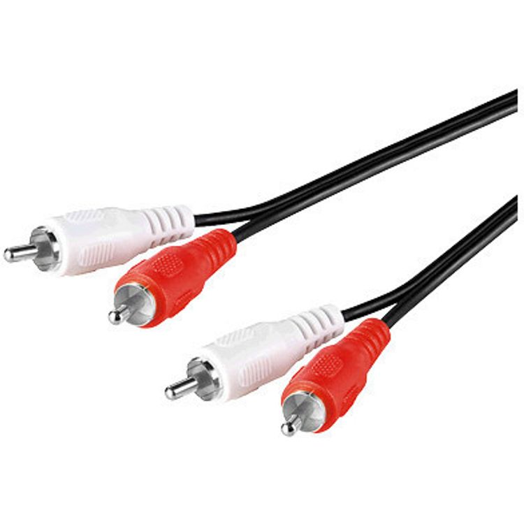 Tootefoto - Microconnect 2xRCA/2xRCA 1.5m audiokaabel 1,5 m Must, Punane, Valge