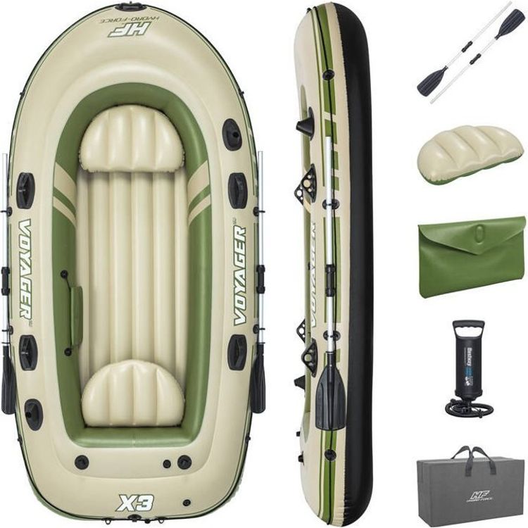 Tootefoto - Bestway t ispuhutav 3 -pontoon + aerud 294 x 137cm Voyager X3 RAFT 65164 Edukamp