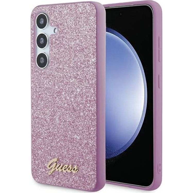 Tootefoto - Guess Case Guess GGUHCS24MHGGSHU Samsung Galaxy S24+ Plus k va mbris Glitter Script lilla/lilla