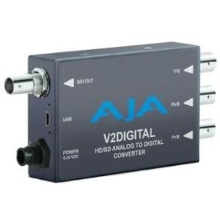 Tootefoto - AJA V2Analog HD/SD-SDI to Analog Mini-Converter - + 5-20 VDC, 3 Watt - Externer Dipswitch - Steuerung (lokal / remote) (V2Analog)