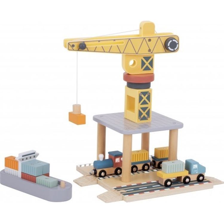 Tootefoto - Tooky m nguasi TOOKY TOY puidust sadamakraanakomplekt