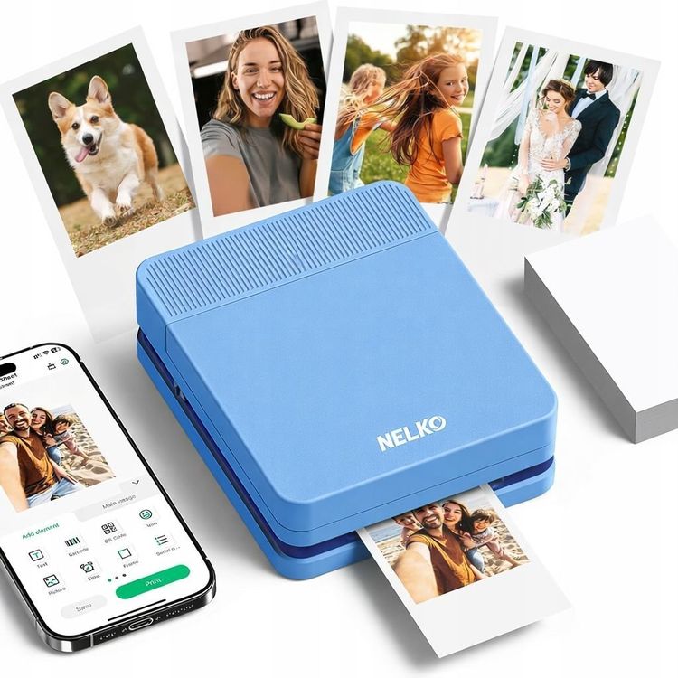Tootefoto - Nelko Pp03 Bluetooth Printer Fotode printimine V rviline 600 dpi telefonile nutitelefonile Pp03 / sinine