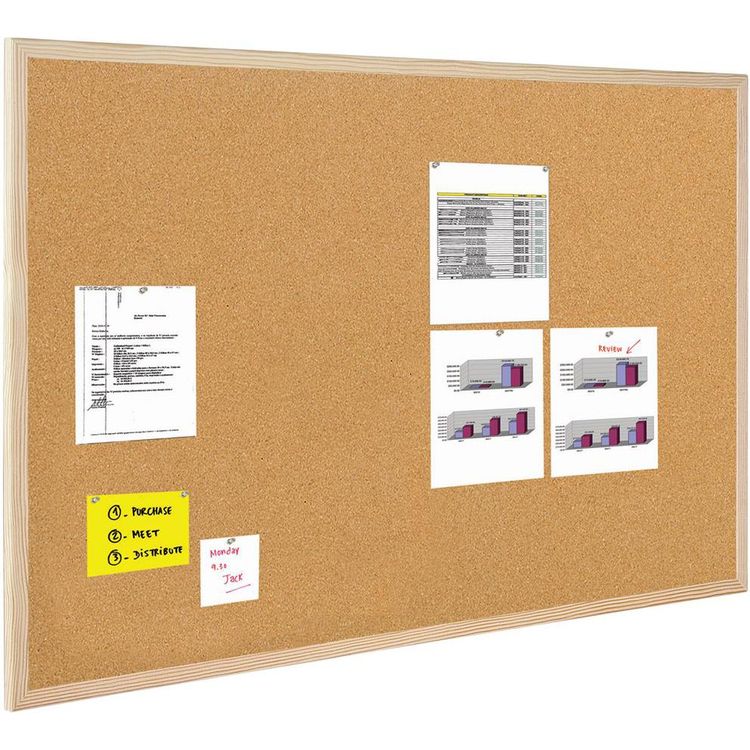 Tootefoto - Bi-Office cork board 100x80cm wooden frame (GMC160012010)