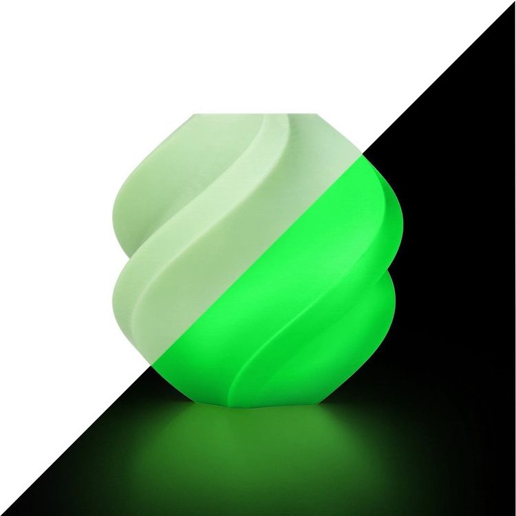 Tootefoto - Filament Bambu Lab Play Glow 1,75mm 1kg - koos korduvkasutatava pooliga - Glow Green}