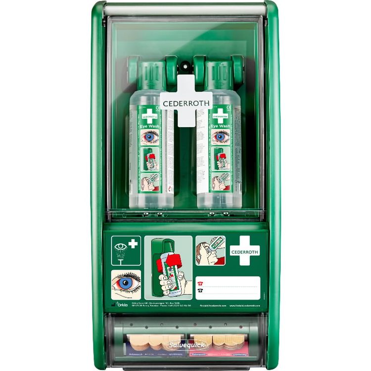 Tootefoto - Silmaloputusvahendite komplekt, seinale kinnitatav, Cederroth