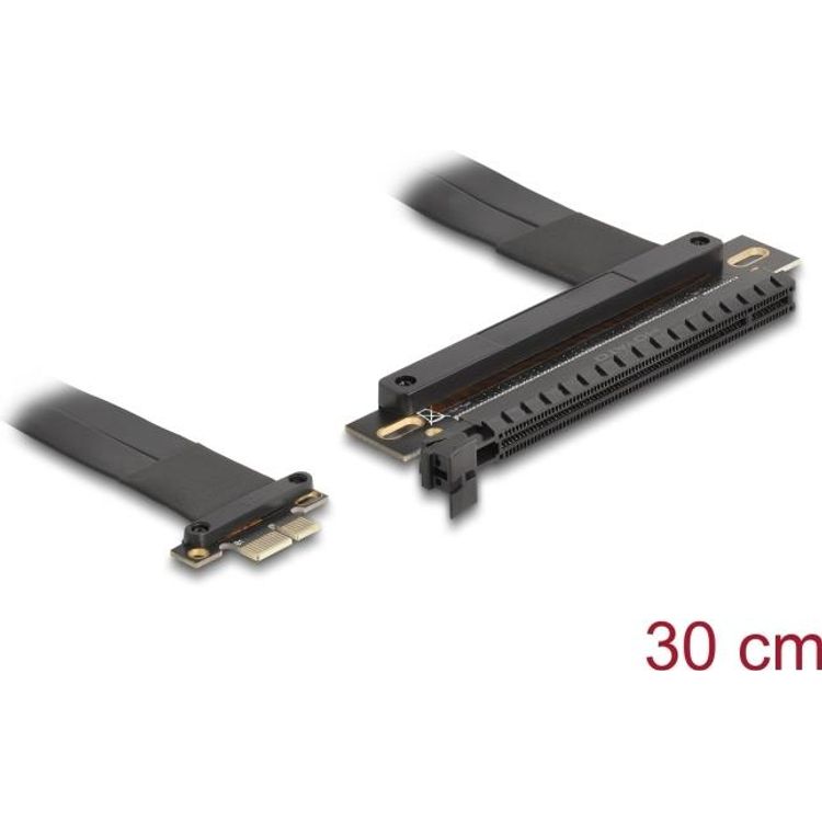 Tootefoto - Delock Riser Karte PCI Express 3.0 x1 Stecker zu x16 Slot mit Kabel 30 cm (81505)