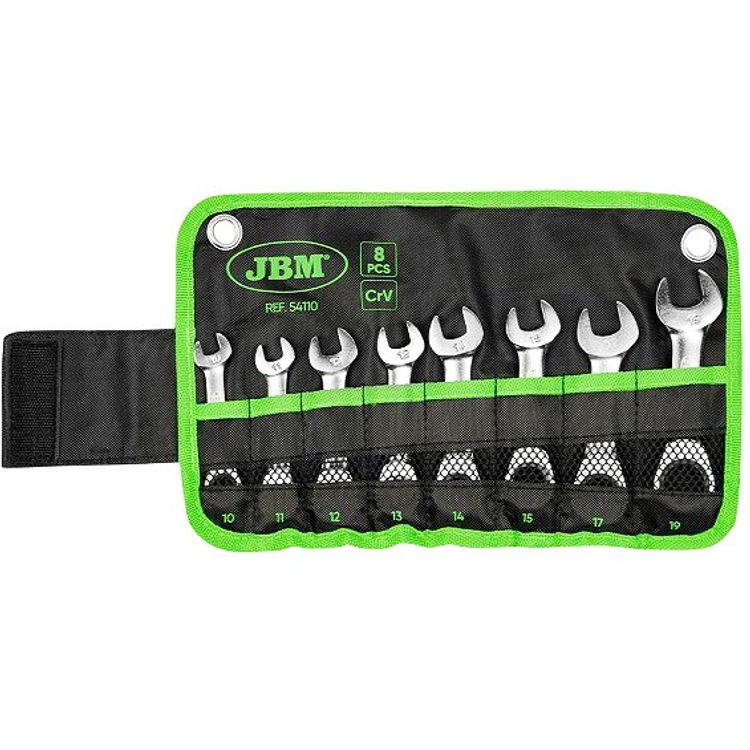 Tootefoto - 8-Os. Tirr Silmus-Lehtv tmete Kompl. 10-19Mm Tekstiilkotis Jbm*