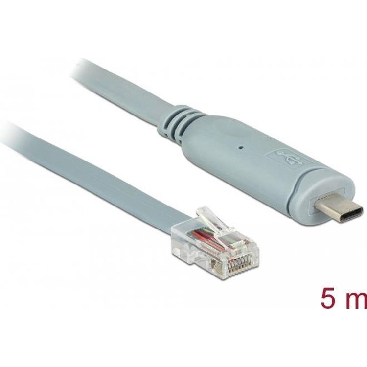 Tootefoto - DeLOCK 89892 j rjestikkaabel Hall 5 m USB 2.0 Type-A RJ45