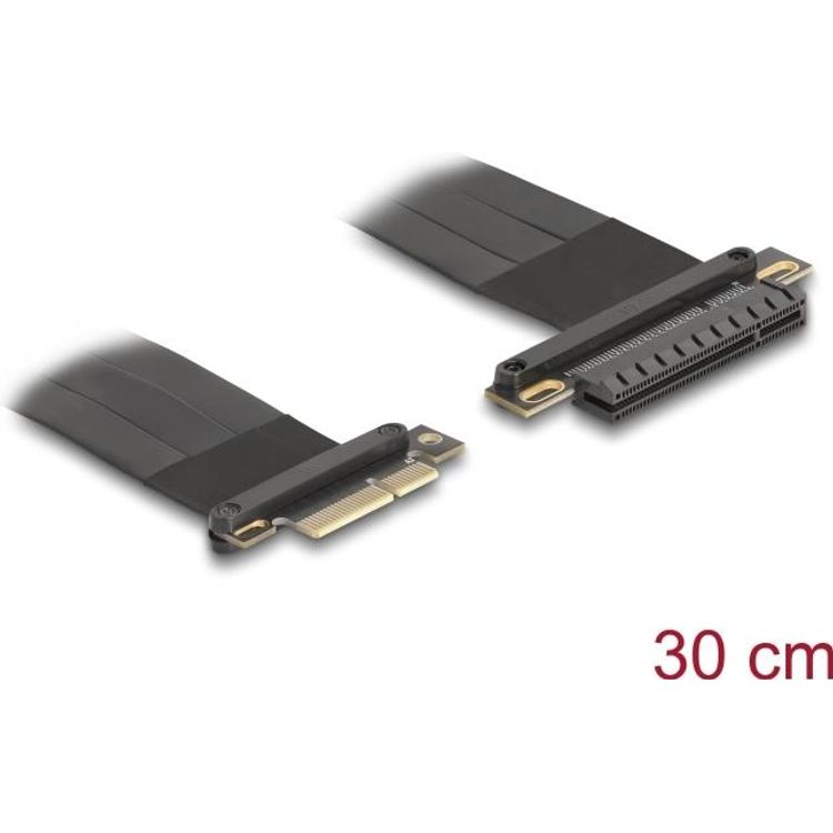 Tootefoto - Delock Riser Karte PCI Express 3.0 x4 Stecker zu x8 Slot mit Kabel 30 cm (81497)