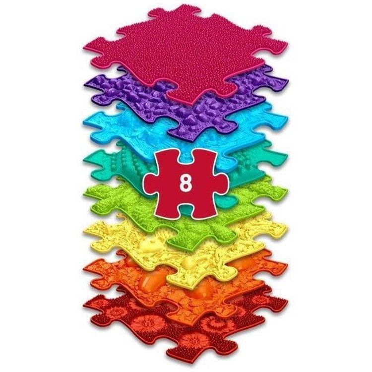 Tootefoto - Mata Sensoryczna Ortopedyczna Zestaw 8w1 Rainbow 8 Puzzli Sensoryka Muffik / Rainbow / Mfk-079