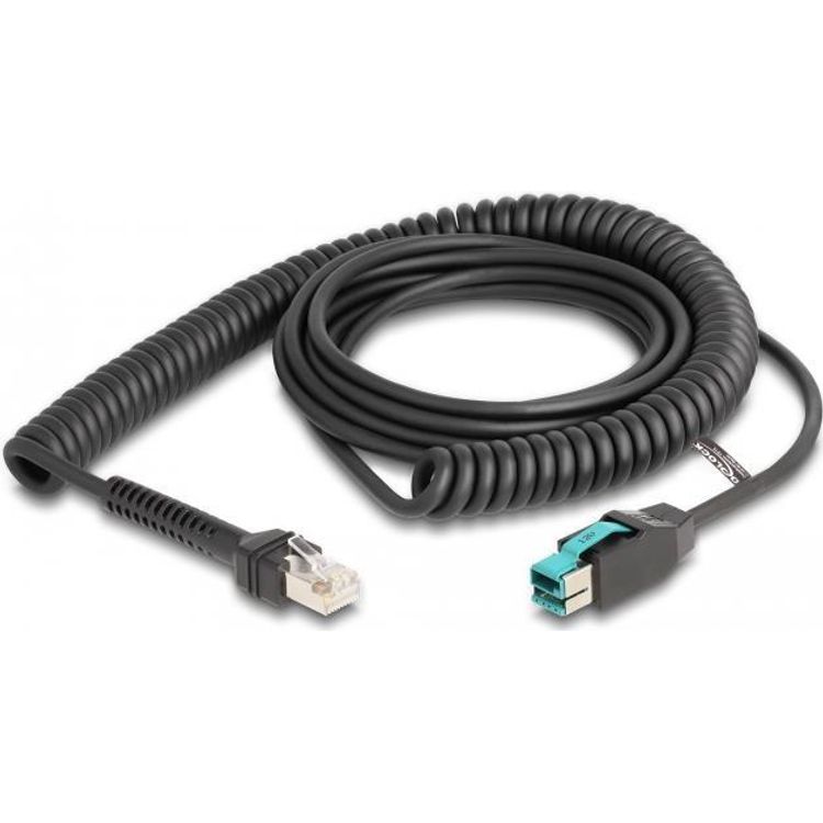 Tootefoto - Delock - USB-Kabel - USB PlusPower (M) zu RJ-50 (M) - USB2.0 3,0m - gewickelt - Schwarz (87995)