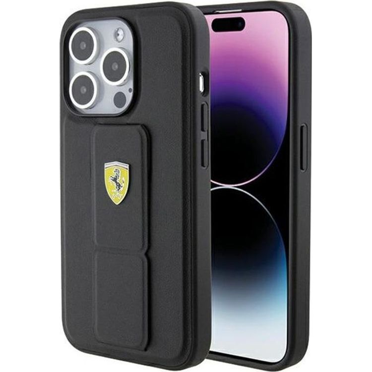 Tootefoto - Ferrari Ferrari Grip Stand metallist logo iPhone 15 Pro Max mbris (must)