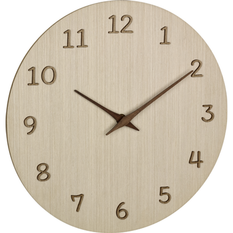Tootefoto - Tfa Dostmann 60.3072.01 Quartz Wall Clock 298 Mm X 41 Mm X 298 Mm Wood (Light)