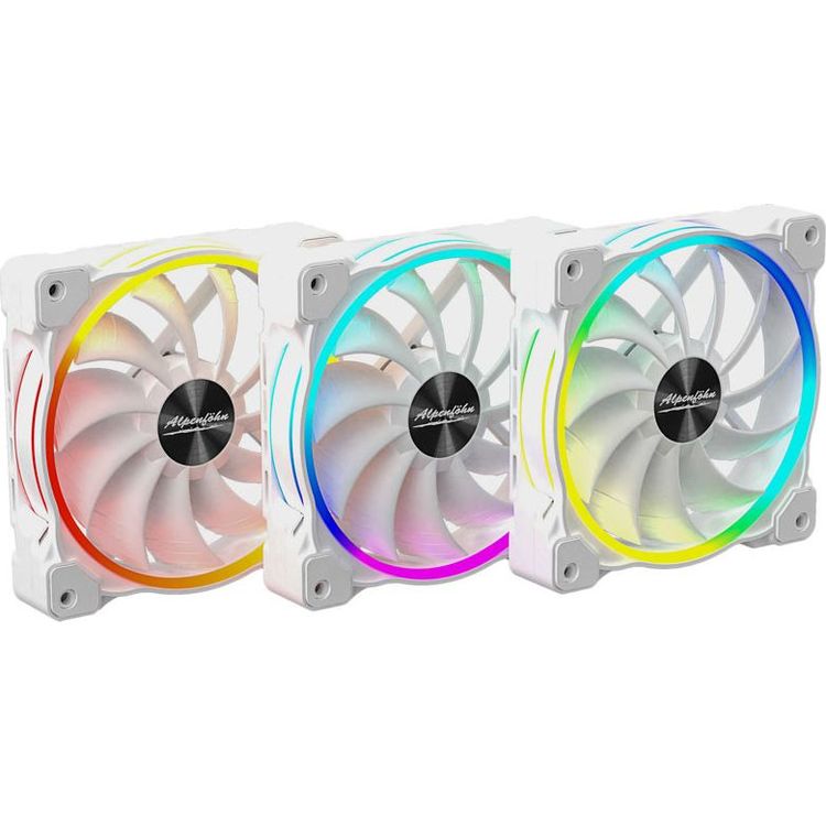 Tootefoto - Alpenfohn Wing Boost 3 ARGB 120 mm suure kiirusega 3-pakk valge ventilaator (84000000165)